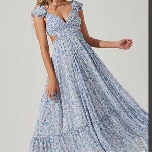 PRIMROSE FLORAL STRAPPY BACK MAXI DRESS